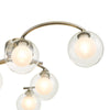 Nakita lighting semi flush ceiling with curved brass frame

