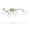 Sleek semi flush mount lighting Nakita 6 Light design

