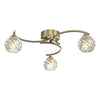Antique brass semi flush ceiling light Nakita