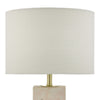 Nalani Table Lamp Marble Effect close view picture of the ivory drum shade