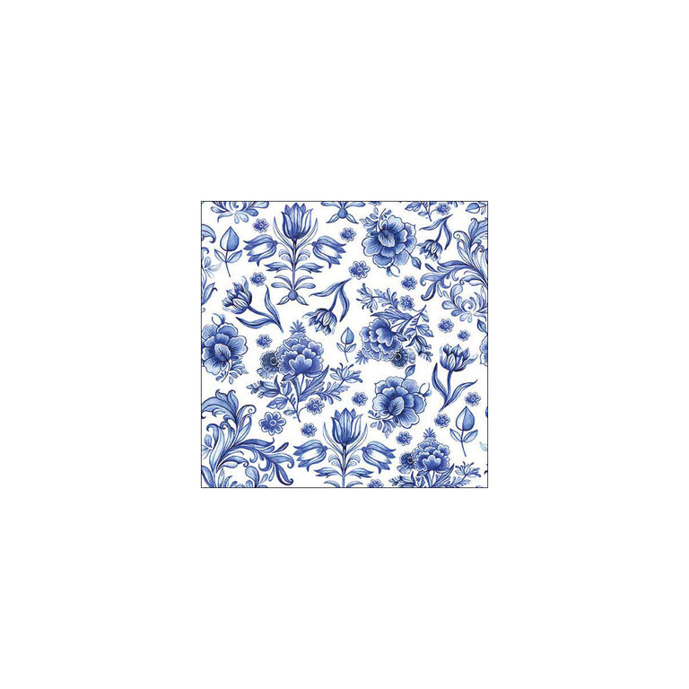 Napkin 33 Delft Blue Flowers