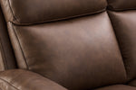 Nardo 2 Seater Sofa Brown close view picture of the backrest