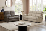 Nardo 2 Seater Sofa Truffle life style picture with 3 seater cashmere sofa