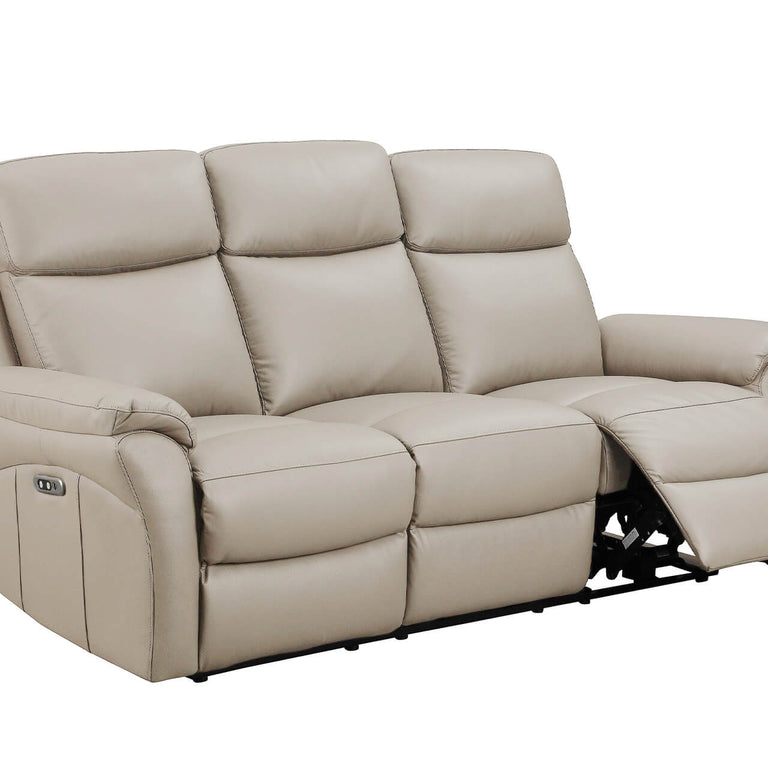 Nardo 3 Seater Electric Recliner Sofa – Cashmere Leather Couch