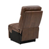 Brown leather Nardo armless sectional shown from the side (3)