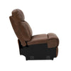 Brown leather Nardo armless sectional shown from the side (4)