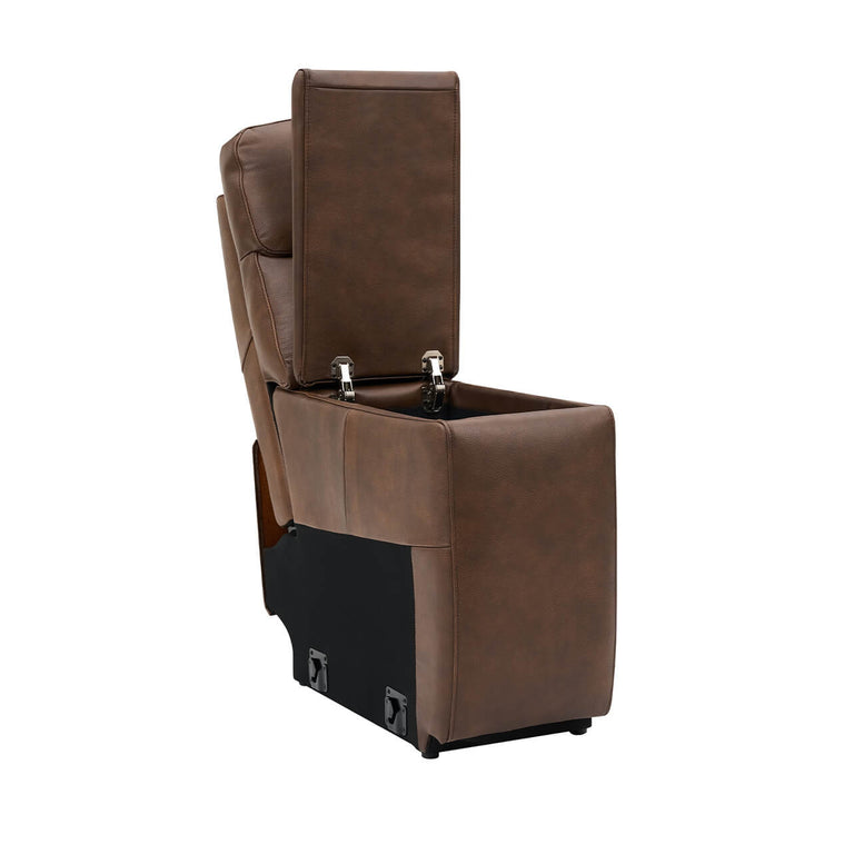 Nardo Console Sectional with Storage Brown