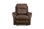 Nardo Electric Recliner Armchair Brown front view picture