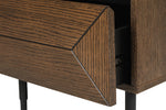 Oak bedside drawers Nate Bedside Table with open shelf
