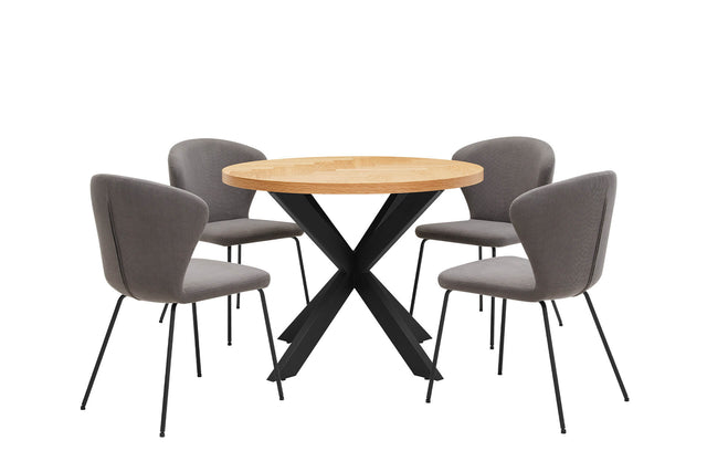 Nate Dining Table Round Natural Oak