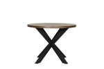 Smoked Oak Round Dining Table in a Contemporary Setting
