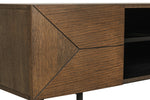 Nate TV Unit 1.2 m Smoked Oak enhances living room storage.
