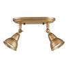 Nathaniel 2 Light Semi-Flush Spotlight Aged Brass picture on the white background