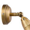 Nathaniel Wall Light Spotlight Aged Brass  close view picture of the fitting plate