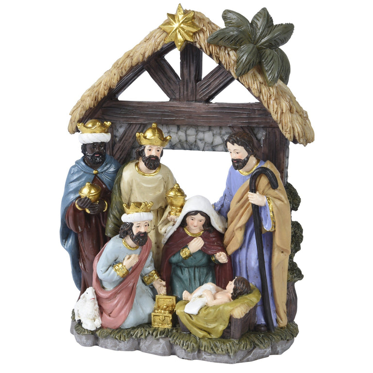 Nativity 20.5 cm Hand-Painted Polyresin Christmas Ornament Decor