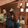Nativity House With 8 Figures 21 cm close view picture of the figures