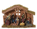 Nativity House With 8 Figures 21 cm picture on the white background