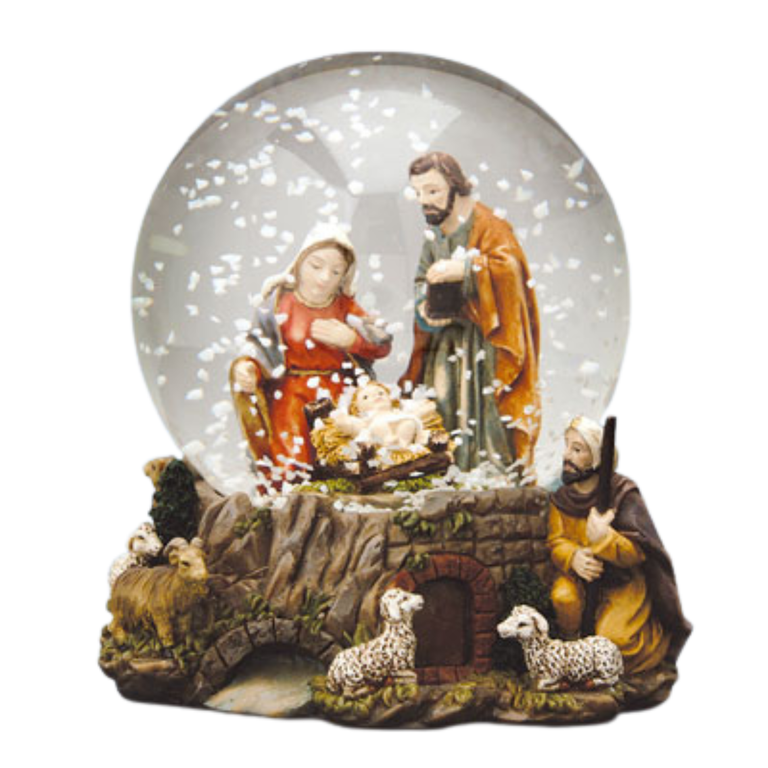 Resin Nativity Waterball 4 Inch – Christmas Decoration Figurine
