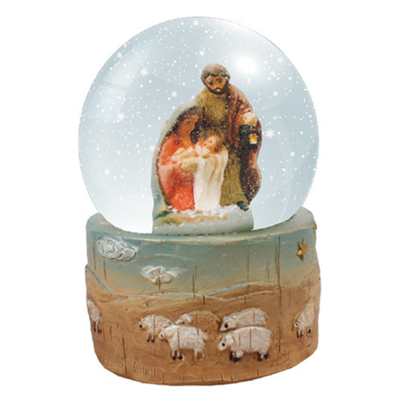 Resin Nativity Waterball Holy Family – Christmas Figurine Home Décor