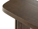Natu Console Table Espresso Oil close view picture of table's top