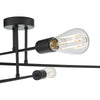 Ceiling lighting elevated by Neve 6 Light Flush Matt Black

