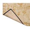Laura Ashley Newborough Floral Rug: a pale gold jacquard rug with a flatweave pile