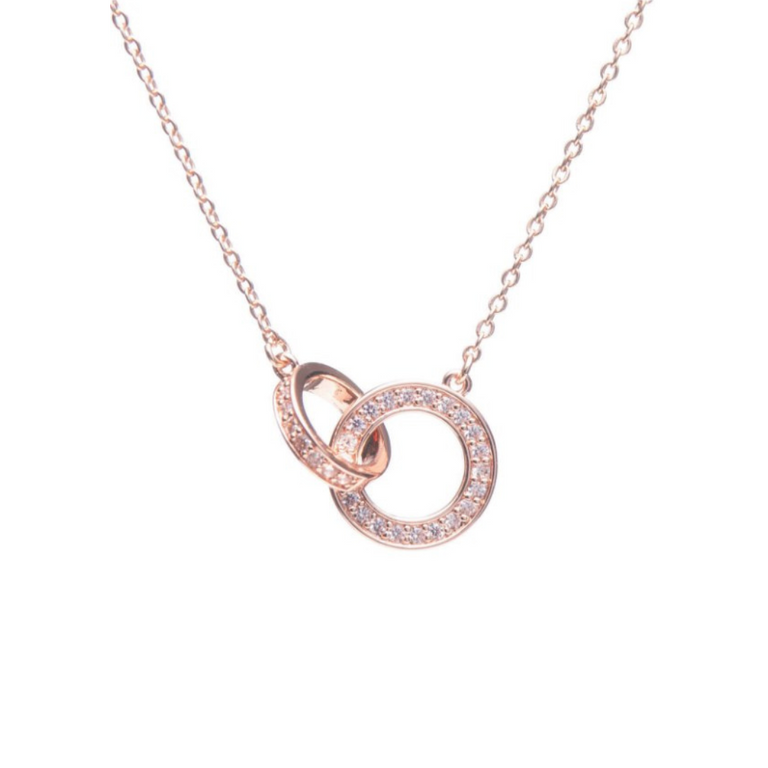 Newgrange Rosegold Interlocking Pendant Necklace