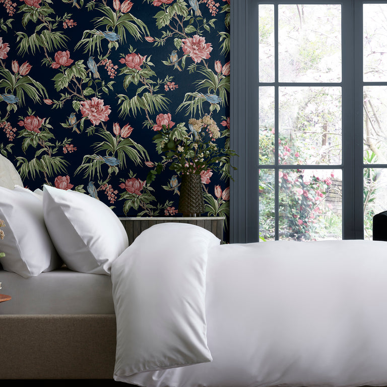 Next Wallpaper Birds And Blooms Navy