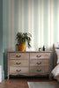 Elegant duck egg blue stripe design wallpaper