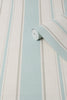 Neutral shades with duck egg blue stripes wallpaper