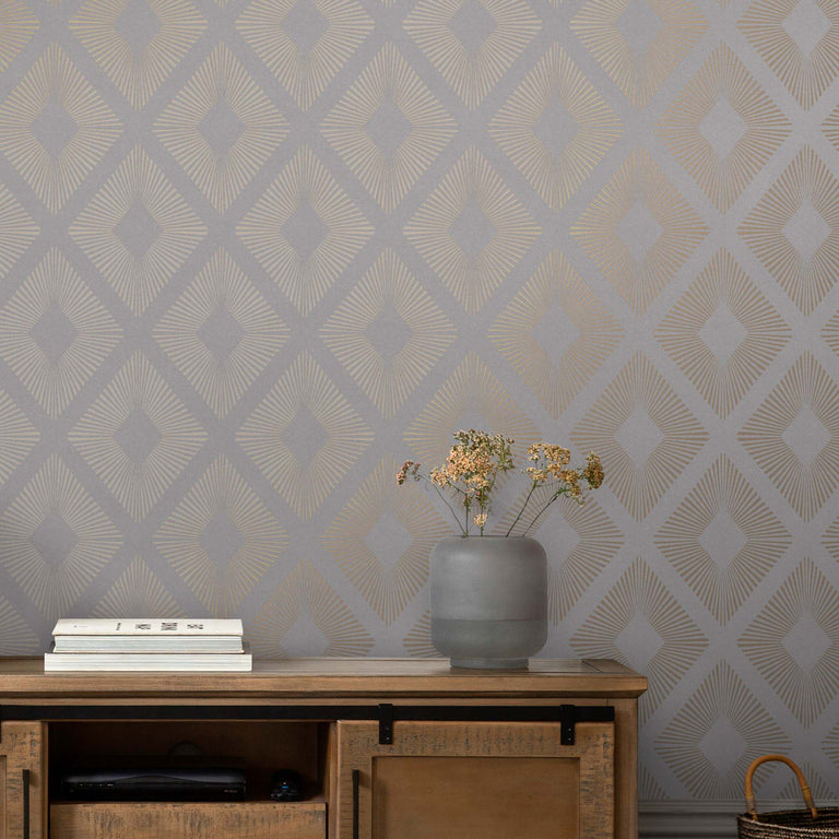 Next Wallpaper Deco Triangle Grey