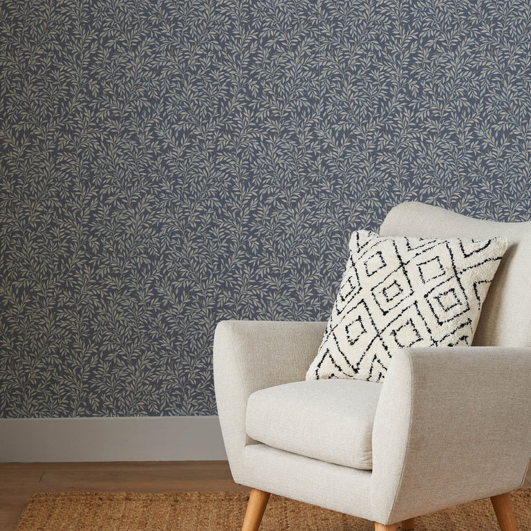 Next Wallpaper Ditsy Leaf Navy