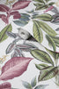 Botanical wallpaper in multi-color with rainforest leaves