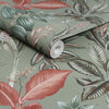 Colorful botanical wallpaper Fantasy Rainforest Leaves Sage