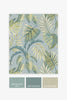 Exotic leaf print wall covering
