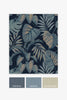 Stylish interior with Jungle Leaves Navy wallpaper