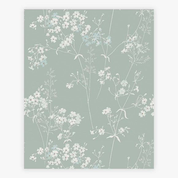Elegant Leaf Duck Egg Wallpaper for Home Décor