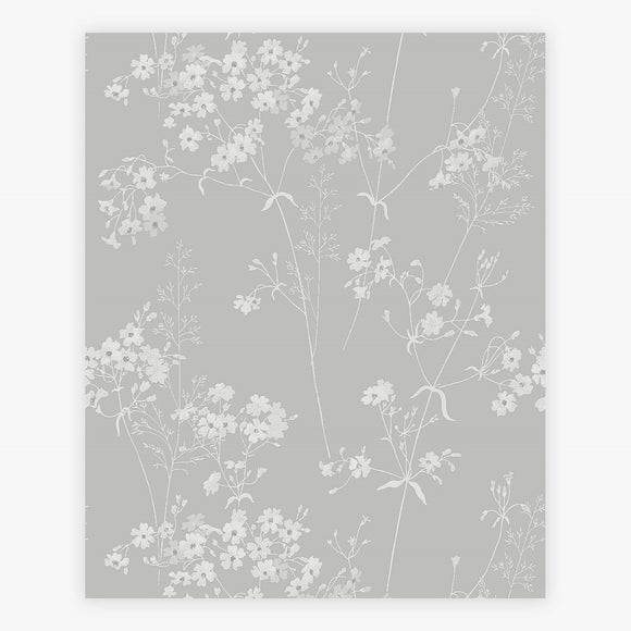 Elegant Leaf Grey Wallpaper for Home Décor