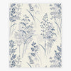 Organic Leaf Sprigs Blue Wallpaper for Vibrant Walls