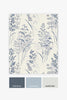 Vibrant Blue Tones Wallpaper - Leaf Sprigs Blue