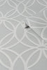 Luxurious circular pattern on Luxe Eclipse Grey wallpaper