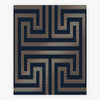Elegant metallic Greek key design on Metallic Greek Key Navy wallpaper
