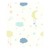 Moon and stars pastel wallpaper for kids room