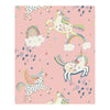 Pink unicorn and rainbow wallpaper design