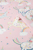 Pastel pink wallpaper with unicorns