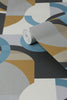 Modern color palette on Retro Shapes Geo Blues wallpaper