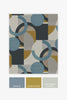 Easy to hang Retro Shapes Geo Blues wallpaper