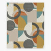 Fun geometric design on Retro Shapes Geo Orange wallpaper
