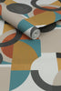 Modern color palette on Retro Shapes Geo Orange wallpaper