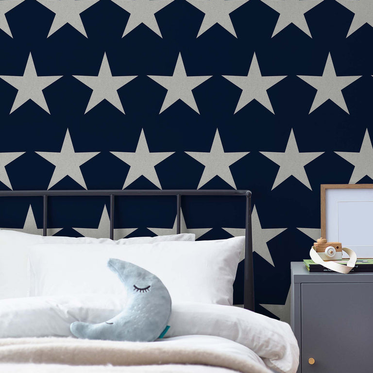 Next Wallpaper Stars Navy Blue